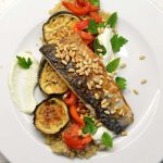 Salotos su bolivine balanda, baklažanais, paprika ir skumbre Salotos su bolivine balanda, baklažanais, paprika ir skumbre 1