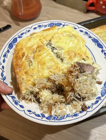 Graikiškas plovas su ėriena