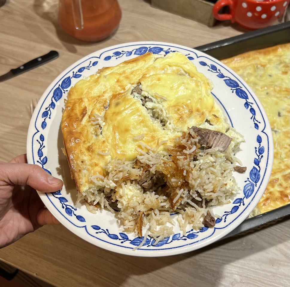 Graikiškas plovas su ėriena