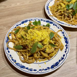 Makaronai su nduja dešra