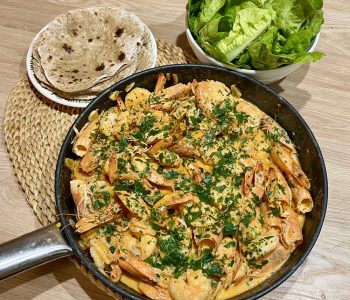 Krevetės su kario pasta