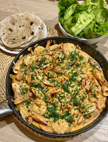 Krevetės su kario pasta