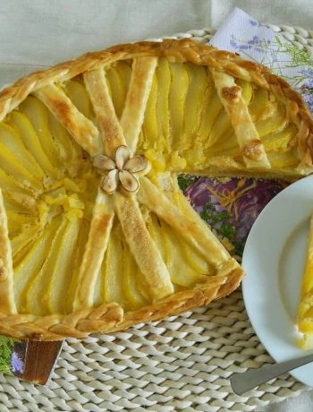 Pyragas su kriaušėmis ir migdolais - bulviukose.lt
