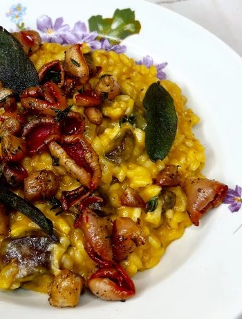 Risotto su stirnienos širdim receptas