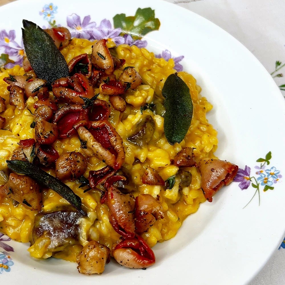 Risotto su stirnienos širdim receptas